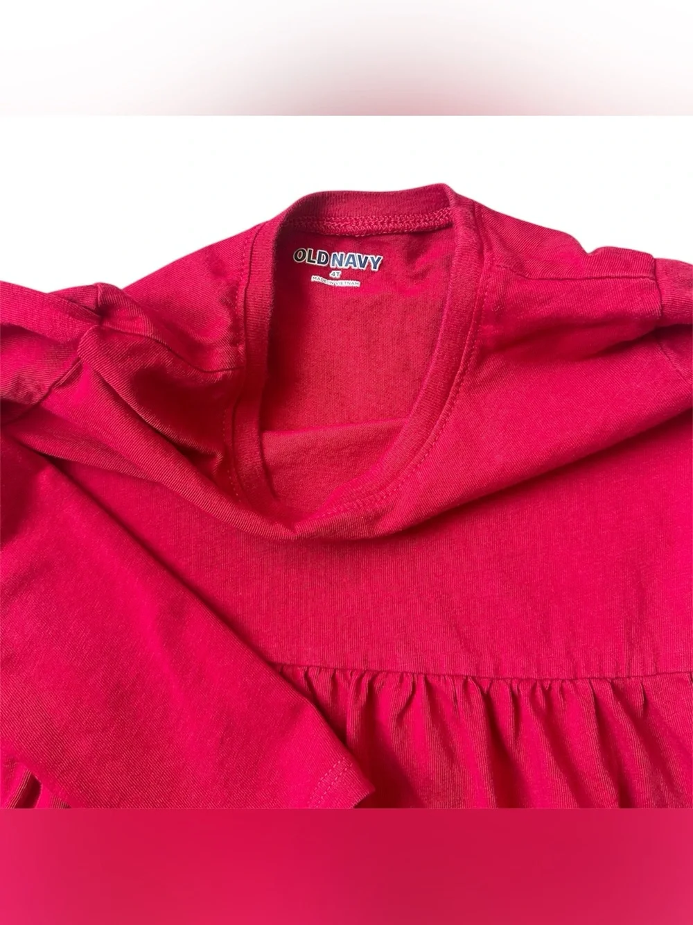 Old Navy 4T Girls red long sleeve cotton dress